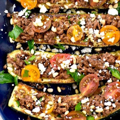 Featured image for Mediterranean Zucchini Boats post.