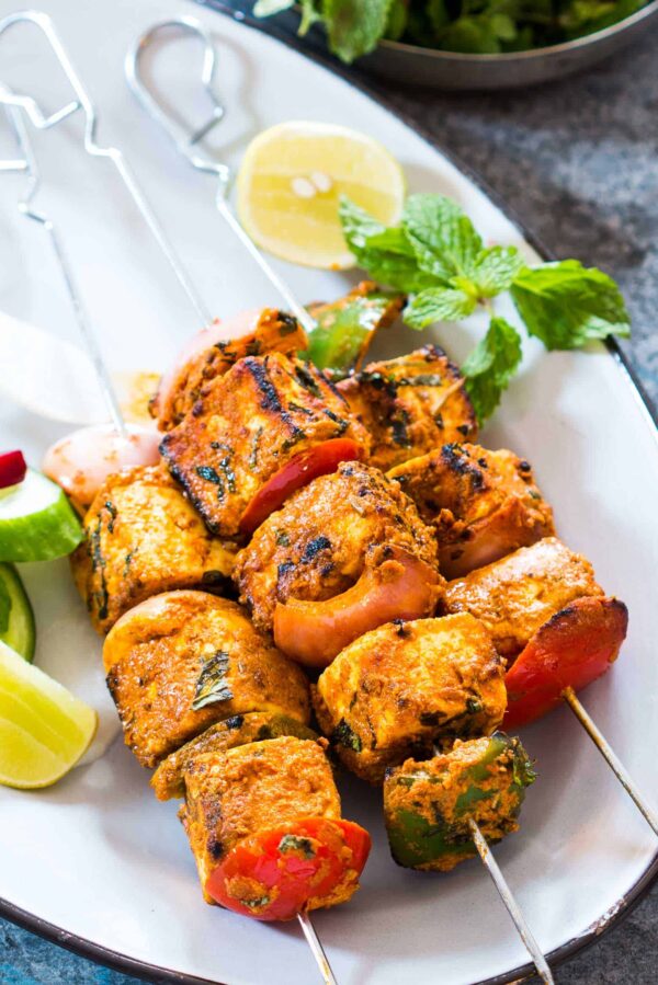 BEST Paneer Recipes - paneer tikka.