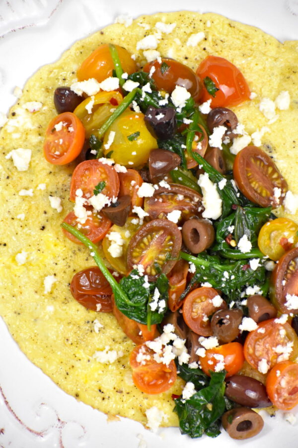 Add some Mediterranean flair to your breakfast rotation with this easy and tasty Mediterranean Omelette! Beautiful in its simplicity and fresh flavors, this is a breakfast you’ll keep coming back to.