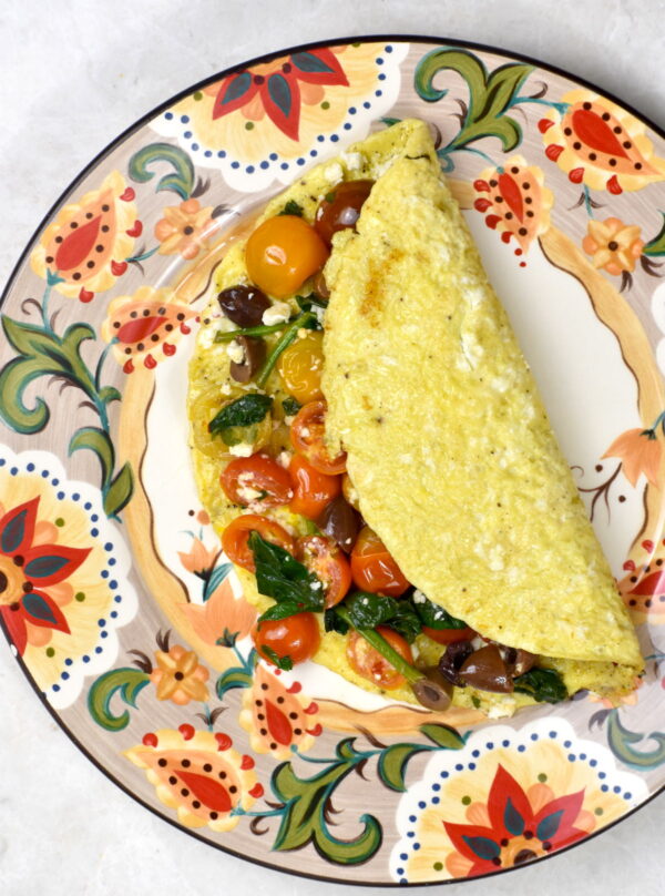 Mediterranean omelette on the Gypsy Plate.