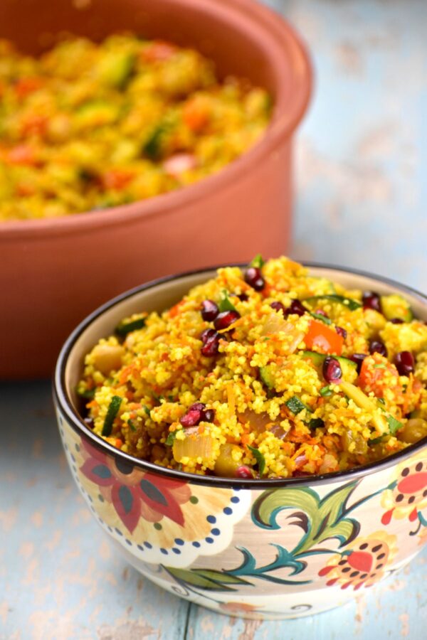 serving of Moroccan couscous in the Gypsy Bowl.